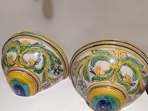 Pair ceramic planters le - ceramic,